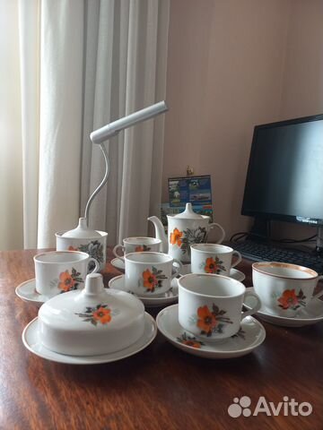 Красивый чайный сервиз СССР новый