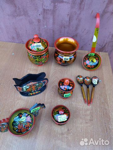 Посуда из дерева. Хохлома