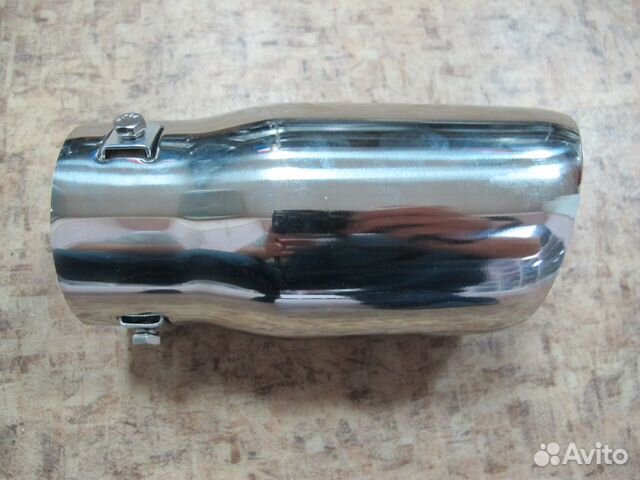 Насадка на глушитель круглая хром Ф70 мм