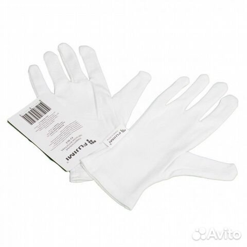 Белые хлопковые перчатки Fujimi FJ-GL5 (24x9 см)