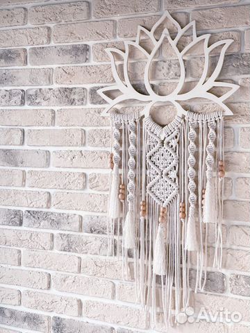 Панно на стену лотос Музыка ветра бохо сканди