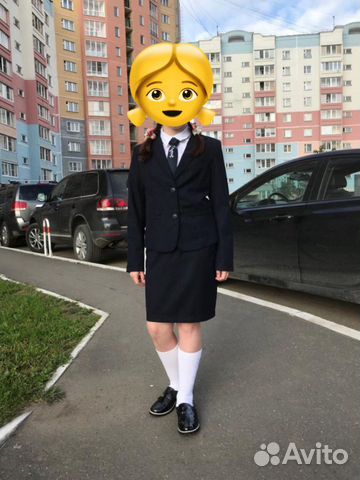 Костюм школьный с юбкой для девочки Noble People р