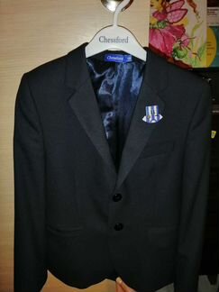 Пиджак+жилет школьные Chessford т.синий р.128/134