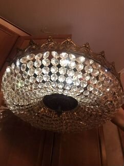 Бронзовая хрустальная люстра