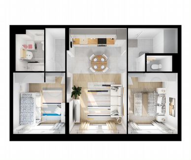 2-к квартира, 56.4 м², 20/33 эт.