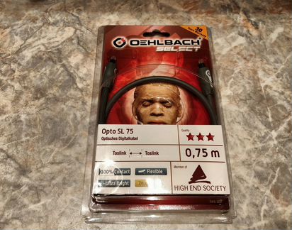 Оптический кабель Oehlbach Opto SL 75 см, новый
