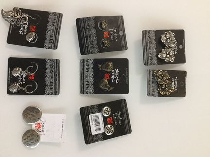 Бижутерия. Серьги. Браслеты медные и латунные