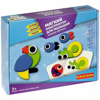 Игра-конструктор Bondibon для малышей, Забавные зверушки (вв4552)
