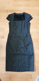 Платье летнее офисное серое размер S, 42-44