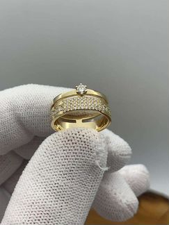 Золотое кольцо с бриллиантами