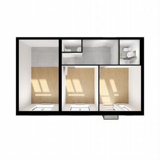 2-к квартира, 59.4 м², 5/9 эт.