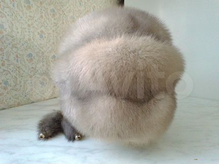 Шапка из голубой норки