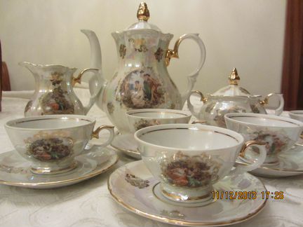 Кофейный сервиз Мадонна 6 персон. гдр. Новый
