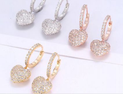 Серьги - сердечки