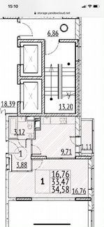 1-к квартира, 34.6 м², 12/14 эт.