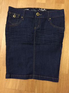 Новая синяя джинсовая юбка S 42-44