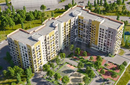 3-к квартира, 88.2 м², 2/10 эт.