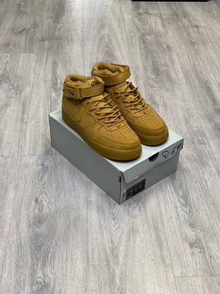 Nike Air Force 1 горчичные высокие мужские