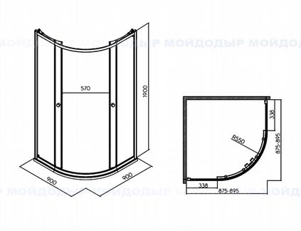 Душевой уголок, душевое ограждение IFO Silver