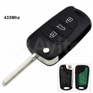 Ключ выкидной Hyundai / Kia с чипом и д/у 433Mhz
