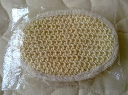 Мочалка - спонж овальный из сизаля и махры