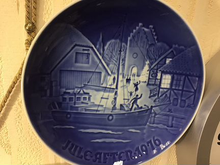 1976 год тарелка Рождество Новый год настенная