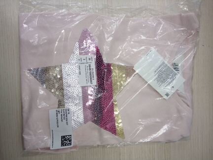 H&M Футболка с пайетками размеры 98/104, 110, 92