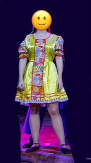 Платье русское народное, жёлтое