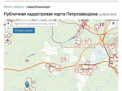 Кадастровая карта прионежского района республики карелия