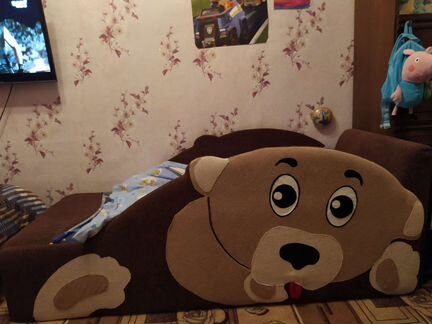 Детская кровать медвежонок