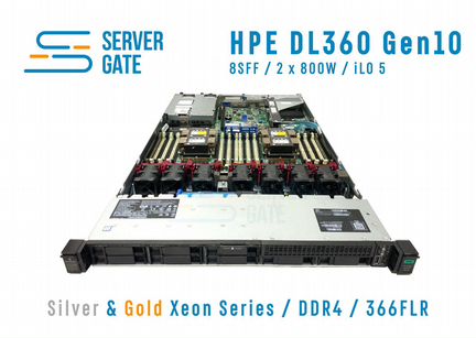 Сервер HPE DL360 G10 8SFF 2 x Silver 4208 768 GB