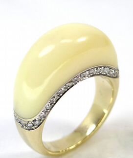 Золотое кольцо 585 пробы с бриллиантами 0.34 ct