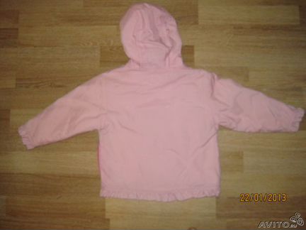 Куртка утепленная на флисе для девочки 2 лет, осен