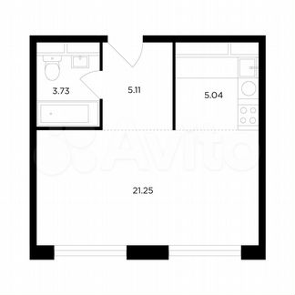 Квартира-студия, 35.1 м², 26/27 эт.