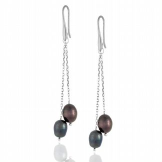 Серьги из черного жемчуга