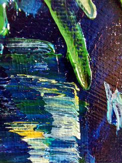 Картина маслом с цветами. 