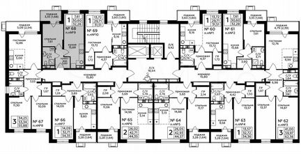 1-к квартира, 32.3 м², 7/17 эт.