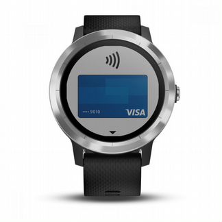 Часы Garmin Vivoactive 3 серебристые ремешок черн