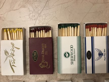 Спичечные коробки из отелей за границей