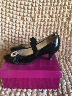 Туфли, размер 37, каблук гвоздик, нат. кожа