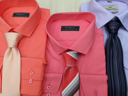 Рубашка яркая длинный рукав