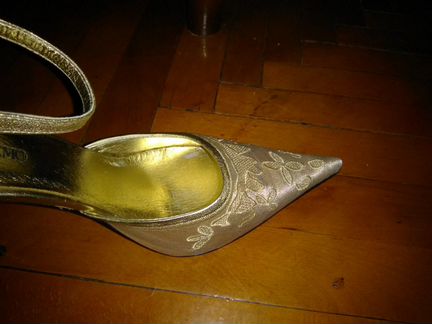 Босоножки. Katrin Demo. Новые. Парча. Металл