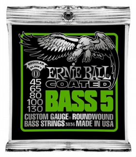 Струны бас 45-130 Ernie Ball 3836 Coated Regular