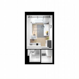 Квартира-студия, 20 м², 23/33 эт.