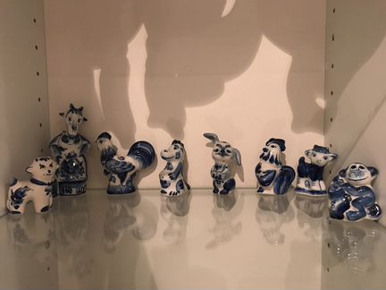 Фигурки Гжель, СССР, цена за каждую