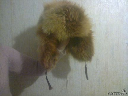 Шапка ушанка из лисы