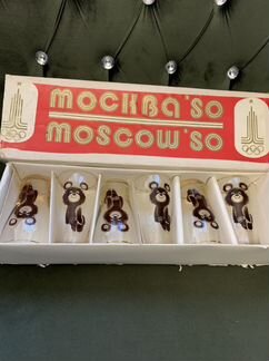 Набор бокалов с олимпийским мишкой