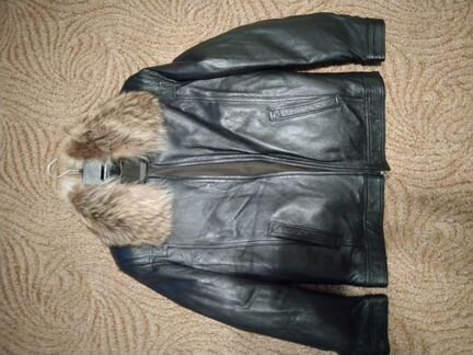 Куртка мужская зимняя натуральная кожа мех