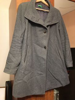 Пальто серое Benetton