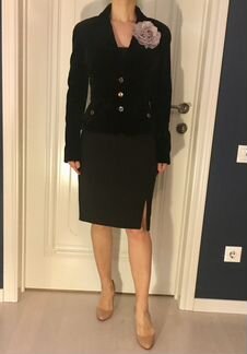 Пиджак черный бархатный